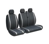 3 Seat For Kia For Rio 2009 Universal Car Seat Covers Van 2+1 Truc Seat Protective Front Seat Covers(3-Seater GRAY)