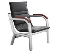 3-Seat PU Leather Waiting Room Bench with Arms and Backrest - Comfortable and Easy to Assemble Seating for Reception Areas and Entryways