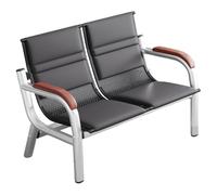 3-Seat PU Leather Waiting Room Bench with Arms and Backrest - Comfortable and Easy to Assemble Seating for Reception Areas and Entryways