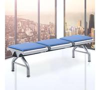 3-Seat Waiting Room Bench Set, PU Leather Reception Guest Benches, Cold-Rolled Steel Frame, Non-Slip Foot Pads for Airport, Hospital, Bank, Barbershop
