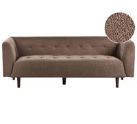 Beliani 3 Seater Boucle Sofa Brown Byske, Brown