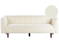 Beliani Sofa 3 Seater Byske Boucle Off-White