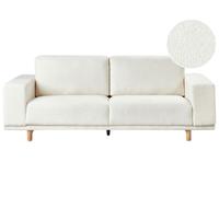 3 Seater Boucle Sofa Off-White NIVALA
