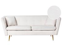 3 Seater Boucle Sofa White FREDERICA