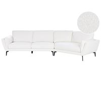 3 Seater Boucle Sofa White KANSSELI