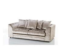 (3 Seater, Champaign) Aurora Crushed Velvet 3 and 2 Seater Sofa