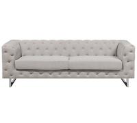 3 Seater Fabric Sofa Beige VISSLAND