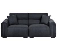 Beliani Sofa 3 Seater Fauskan Fabric Black