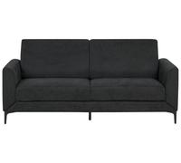 3 Seater Fabric Sofa Black FENES
