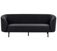 3 Seater Fabric Sofa Black LOEN