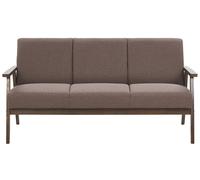 Beliani Sofa 3 Seater Asnes Fabric Brown