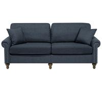 Beliani 3 Seater Fabric Sofa Dark Grey Otra Ii