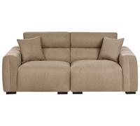 3 Seater Fabric Sofa Light Brown FAUSKAN