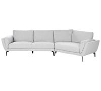 3 Seater Fabric Sofa Light Grey KANSSELI