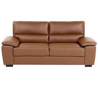 3 Seater Faux Leather Sofa Golden Brown VOGAR