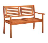 vidaXL Solid Eucalyptus Wood 3-Seater Garden Bench 150cm Outdoor Furniture