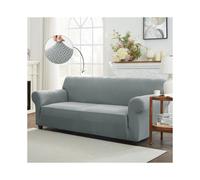 (3 Seater, Grey) Sofa Polyester Stretch Sofa Cover - Anti-Slip, Soft, Armchair to 4-Seater Slipcover - BedLooms