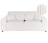 3 Seater Jumbo Cord Sofa Off White SANDORA