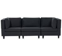 Beliani Modular Sofa 3 Seater Unstad Fabric Black