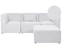 3 Seater Modular Jumbo Cord Sofa with Ottoman Off White LEMVIG