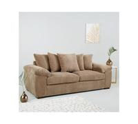 (3 Seater Sofa, Coffee) Atrani Jumbo Cord Fabric Sofa