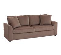 Homcom 212 Cm Upholstered Jumbo Cord Sofa Couch With Spring Cushion, Coffee