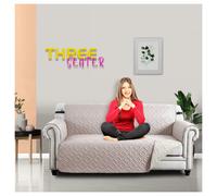 (3 Seater Sofa Cover, Beige & Cream ) Pet Sofa Slipcovers 1 2 3 Seater Furniture Cover
