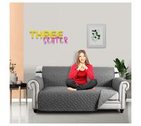 (3 Seater Sofa Cover, L.Grey & D.Grey) Pet Sofa Slipcovers 1 2 3 Seater Furniture Cover