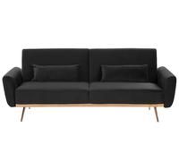 3 Seater Sofa EINA Black Velvet