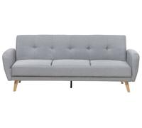 Sofa Bed 3 Seater FLORLI Fabric Light Grey