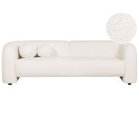 3 Seater Sofa LEIREN White Boucle