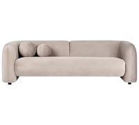3 Seater Sofa Modern Couch Velvet Fabric Extra Throw Pillows Taupe Leiren