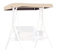 3 Seater Swing Seat Canopy Replacement, Hammock Cover with 4 Reinforced Corner Pockets, Garden Outdoor Sun Shade Top Cover