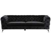 Sofa 3 Seater SOTRA Velvet Black