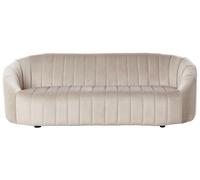 Beliani 3 Seater Velvet Sofa Beige Malung, Brown