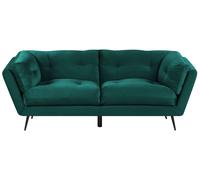 3 Seater Velvet Sofa Green LENVIK