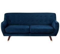 3 Seater Velvet Sofa Navy Blue BODO