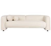 Beliani Sofa 3 Seater Leiren Velvet Off-White