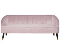 3 Seater Velvet Sofa Pink ALSVAG