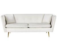 3 Seater Velvet Sofa White FREDERICA