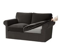 3 Seater Velvet Stretch Sofa Cover Set - Dark Grey 7 Piece Slipcovers with Elastic Bands for Individual Cushions & Backrests X-Large 2 Seat Set (5 PCS)