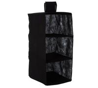 3-Section Black Hanging Garment & Shoe Organizer - Rod-Hung, 57x28x28 cm, Fold-Flat, No Screws