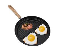 3 Section Breakfast Pan Egg Pan Steak Frying Pan Nonstick Pancake Pan Evenly Heated Divided Breakfast Pan Egg Steak Frying Pan Egg Frying Pot
