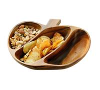 3 Section Food Serving Tray Dish Divided Platter Snacks Sauces Dips Appetizers