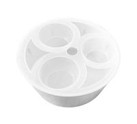 3 Section Hyacinth Hydroponic Planter with Storage Container 5.5x2.64Inch Flowerpot for Indoor Gardening Hydroponic Farmer