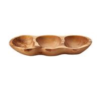 3 Section Olive Wood Antipasti Dish | Kora