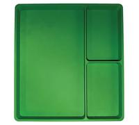 3 Section Parts Tray for LEGO Building and Model Making (Large Green)