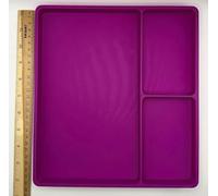 3 Section Parts Tray for LEGO Building and Model Making (Large Purple)