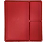 3 Section Parts Tray for LEGO Building and Model Making (Large Red)