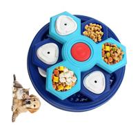 3 Section Rotating Slow Feeder Dog Bowl for Small Breeds Helps Bloat and Overeating with Fun Interactive Design Digestion Aid Dog Bowl